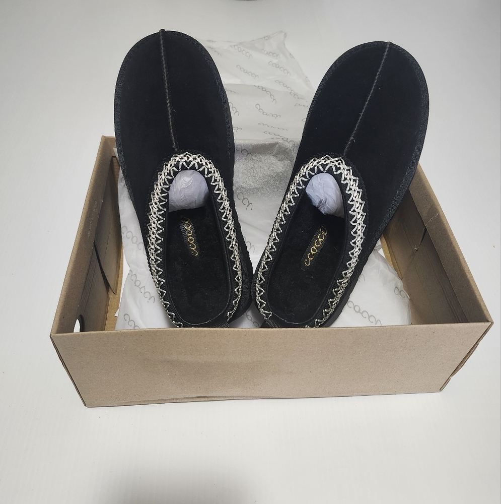CCOCCI Black Moccasins Suede Upper